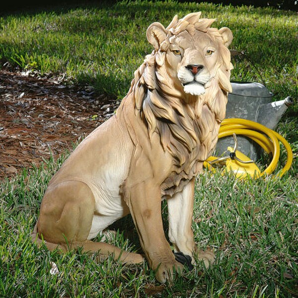 Large Scale King Of Beasts Lion Sculpture Realistic Giant Garden
